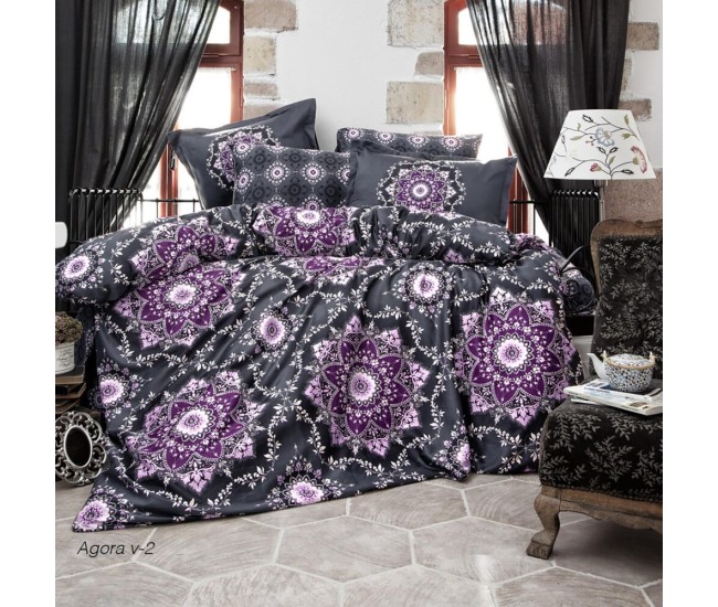 Lenjerie de pat satin clasy king size (agora v2)
